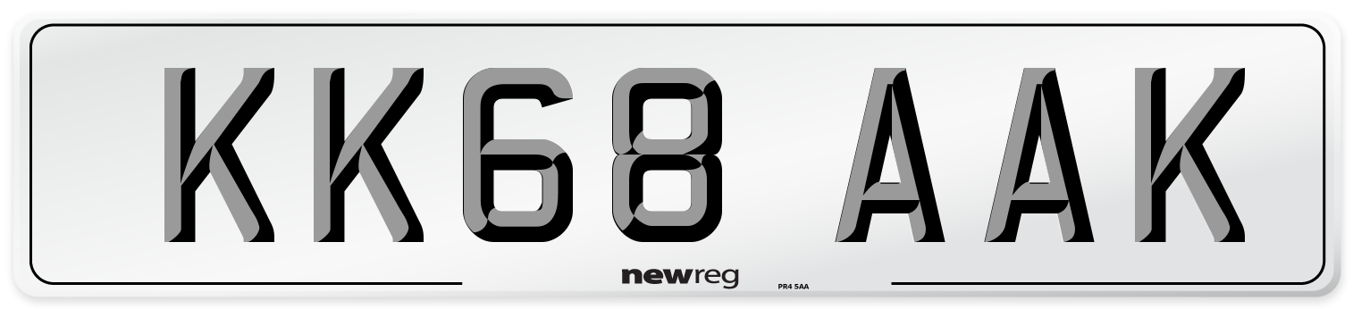 KK68 AAK Number Plate from New Reg